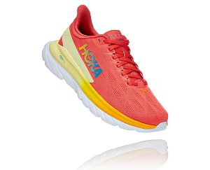 Hoka One One Mach 4 Womens Road Running Shoes Hot Coral/Saffron | AU-9625740